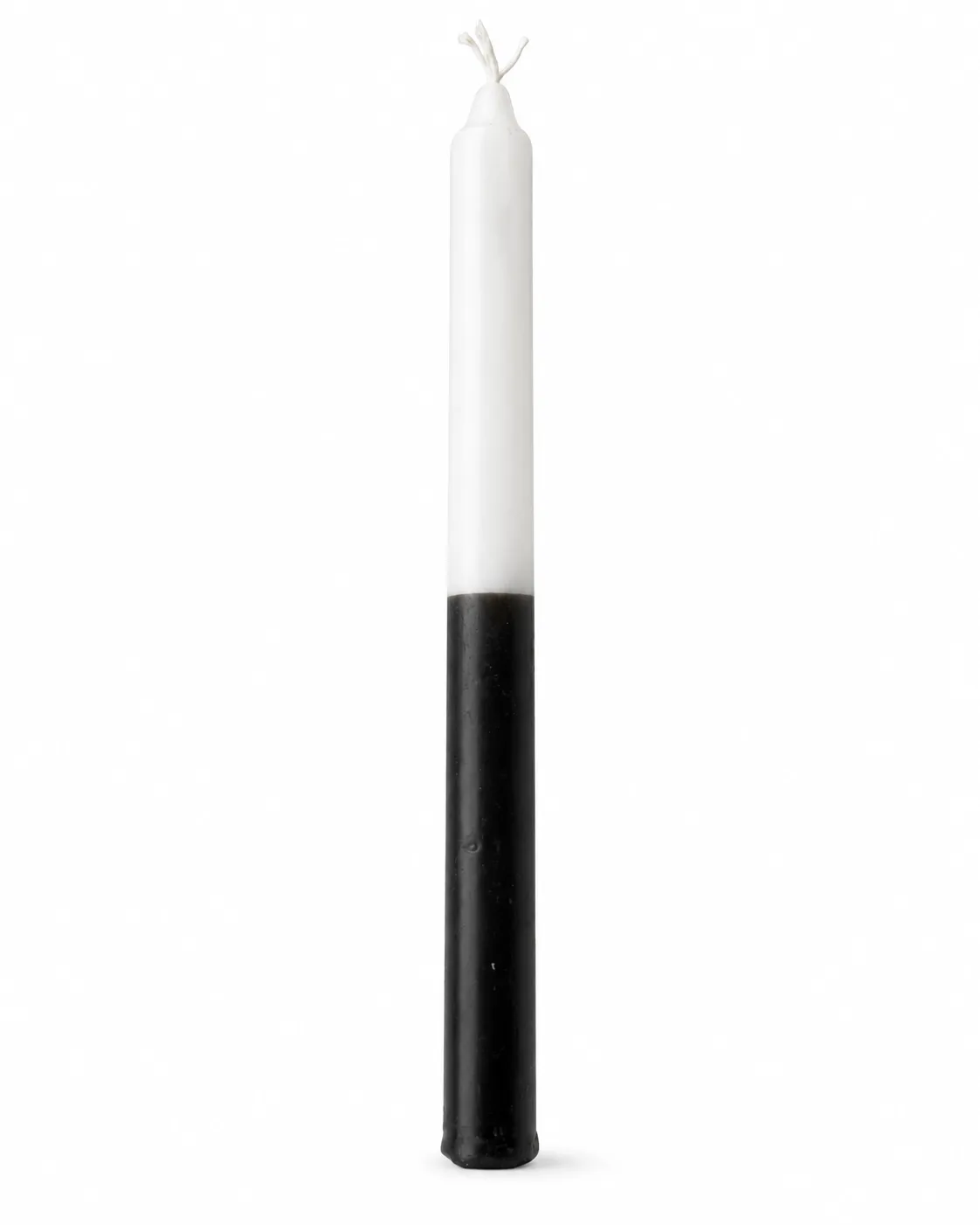 Vela palito branca e preto