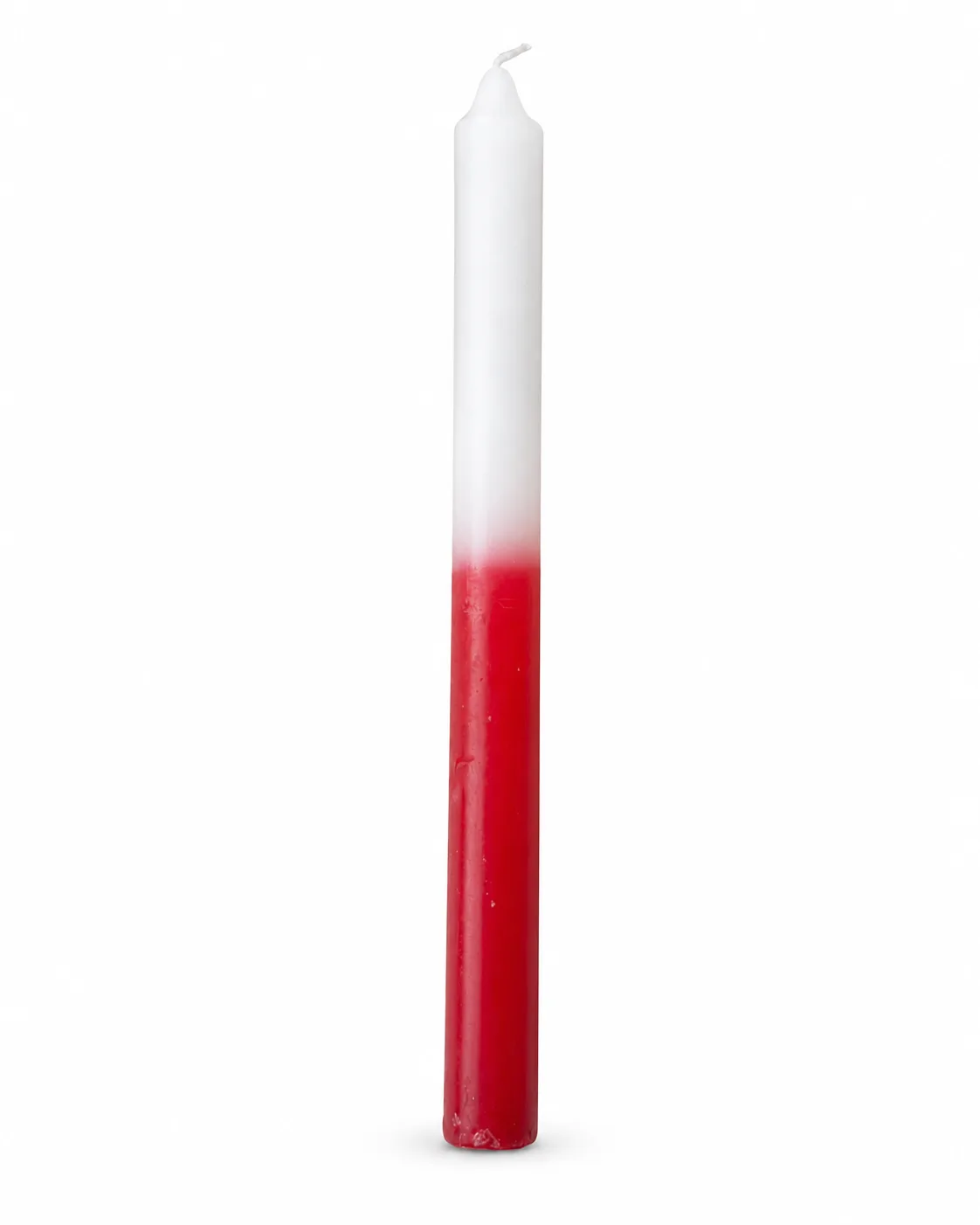 Vela palito branco e vermelho