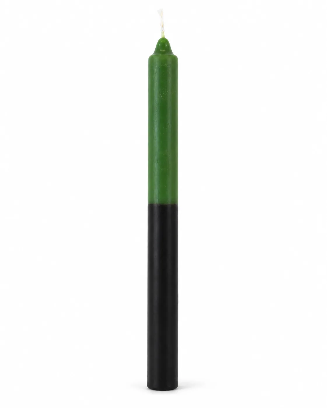 Vela palito verde e preto