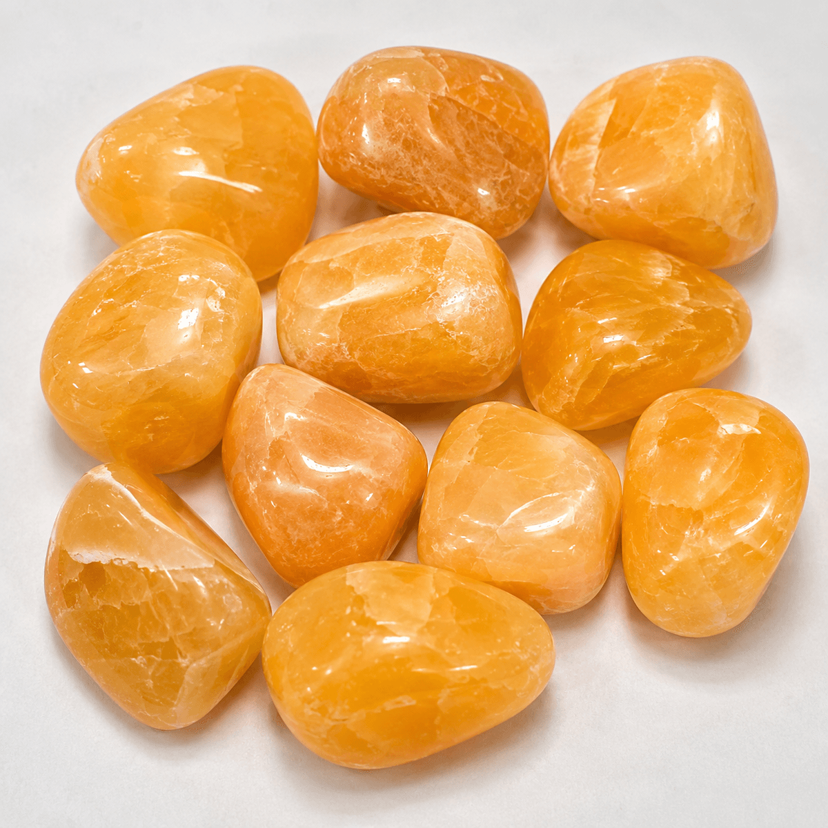 Pedra Rolada Calcita Laranja