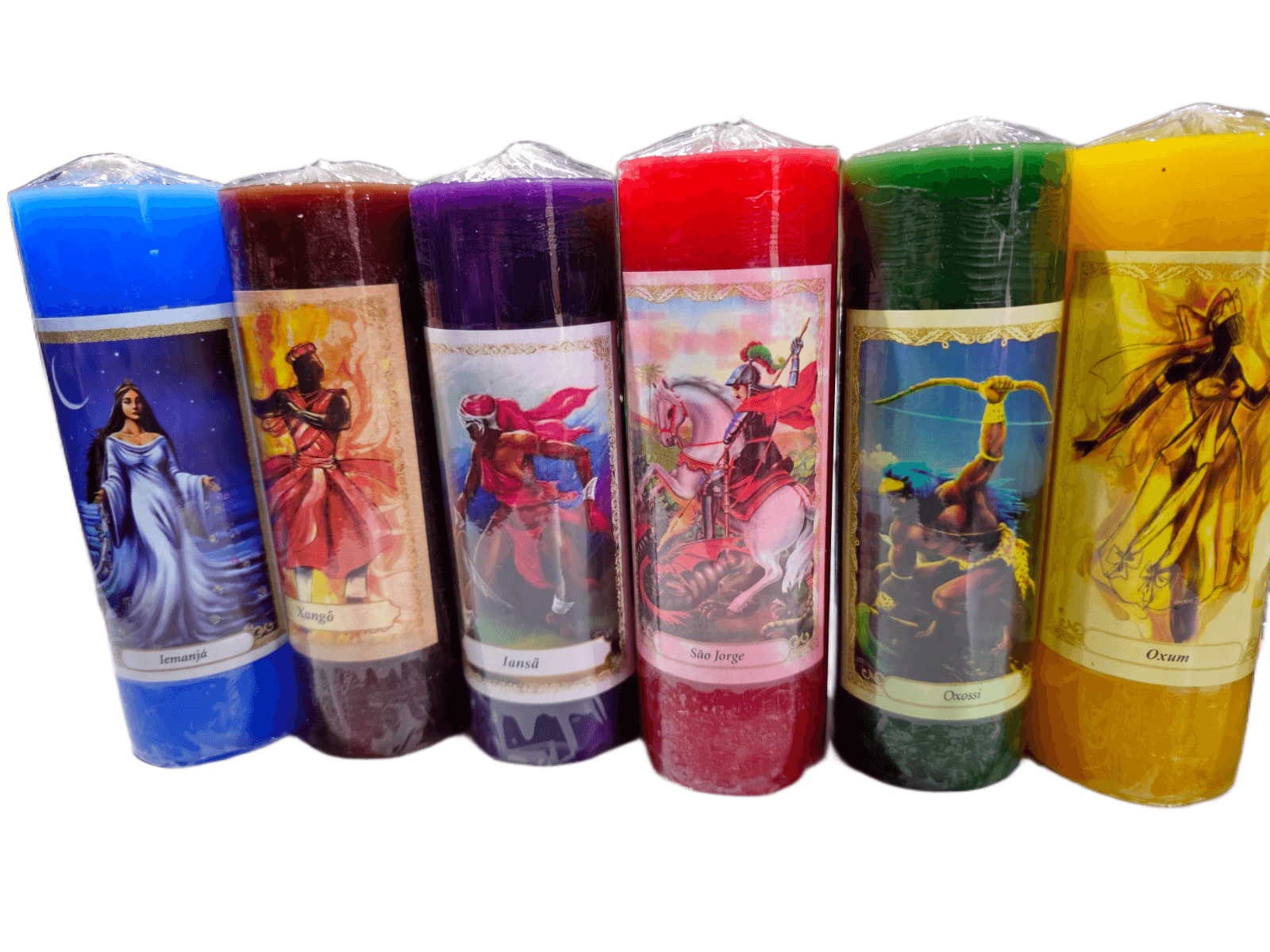 Kit Velas de Orixás 6 Peças