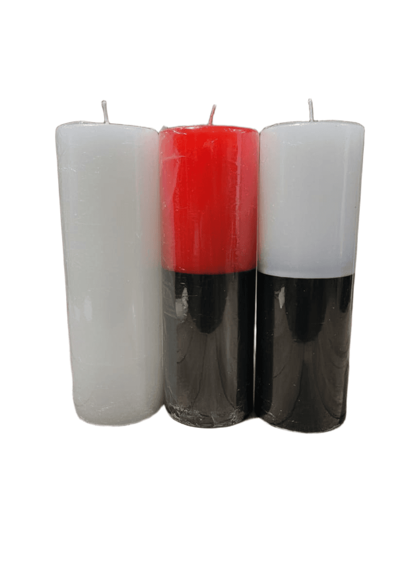 Velas Bitricolores com Preto